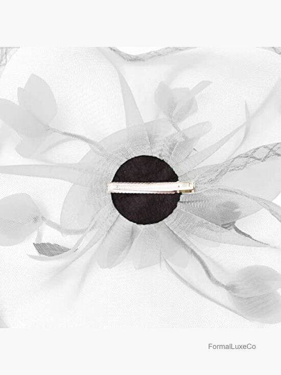 Mesh Floral Feather Fascinator Headband for Weddings Tea Parties main image 4